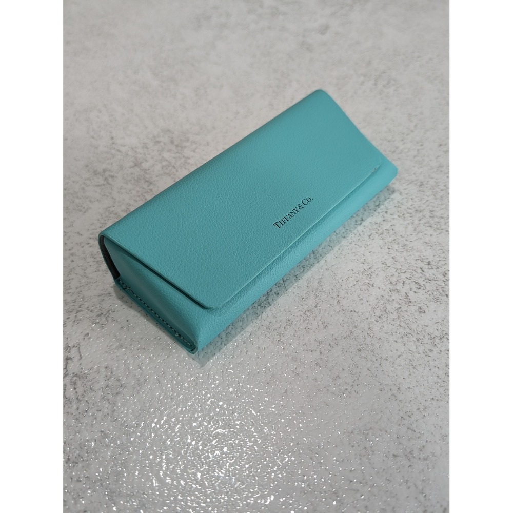 Tiffany & Co. Blue Eyeglass Sunglasses Case Leather Travel Case